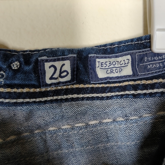 Miss Me Jeans Women's Size 26 Low-rise Easy Crop Rhinestone JE5307C12 - Picture 7 of 9